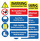 RDLCAR Lot de 2 panneaux de sécurité rigides de 1 mm pour chantier et bâtiment, 300 mm x 400 mm, panneaux de sécurité multi-dangers avec couleurs haute visibilité