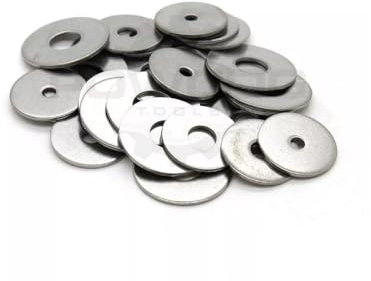 100x M6 x 30mm Penny Mudguard Washers Zinc Plated Steel Washers, Plain Wide Metal Washer, Flat Repair Washer, Large Metal Washers, Round Flat Spacer Repair Washer For Screws Bolts