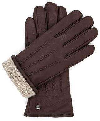Hand Gewand by Weikert JESS- Markante Ziegennappa Lederhandschuhe mit warmer Kaschmir-Wolle Fütterung; Eleganter und warmer Damen-Handschuhe aus weichem Leder Touch Gr. 8,5