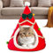 Pet Sapin De Noël Lit De Maison De Chat, Niche De Sapin De Noël pour Chat, Maison De Chat d'arbre De Noël, Tente Portable pour Animaux De Compagnie, Nid De Grotte De Chat