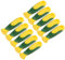 M METERXITY 10-Pack Rubber File Handle, 4.45 Inch Ergonomics Large Handles with Strong Metal Rings 0.16 Round Hole File Handles for 14 File/Screwdriver [Yellow Green]