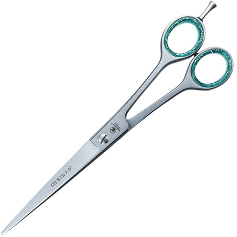 WELTMEISTER SOLINGEN extrem scharfe PROFI Hundeschere Fellschere Mähnenschere mit geraden Schneiden und einseitiger Mikroverzahnung, 7,5 Zoll (19,5cm) - PREMIUM-QUALITÄT Made in Germany