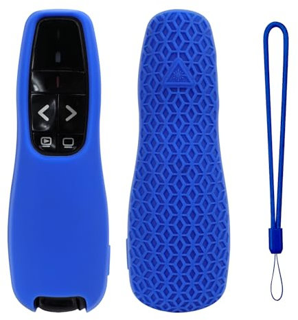 Abdeckung für Logitech Wireless Presenter R400,Weiche Silikon Schutzhülle Stoßfeste Anti-Rutsch Hülsenschale Für R400-Präsentations Fernbedienung (blau)