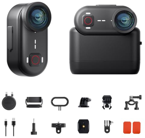 Apexcam K80 Mini Action Cam,POV Camera Con Memoria Integrata da 128GB,4K WiFi EIS Mini Body Cam Sportiva Portatile Vlogging Camera,10M Fotocamera Subacquea,Videocamere Montate sul Corpo e Accessori