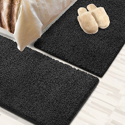 casa pura Shaggy-Bettumrandung Sphinx 3-teilig (Schwarz)