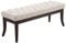CLP Sitzbank Ramses mit hochwertiger Polsterung und Stoffbezug I Bank mit antik-dunklen Holzbeinen I Holzbank mit Einer Sitzhöhe von: 46 cm, Farbe:Creme, Größe:120 cm