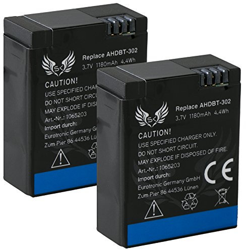 skgames Batteria SK 1180 mAh per Gopro Hero 3 + Caricabatterie