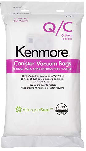 Kenmore Lot de 6 sacs d'aspirateur en papier blanc