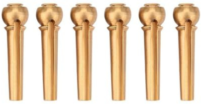 Alomejor 6 Stücke Akustische Gitarre Bridge Pins Gitarre Messing Akustische Folk Gitarre Bridge Pins String Pegs für Akustikgitarre Teile Ersatz