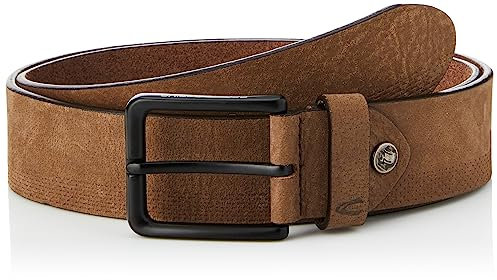 camel active Herren Gürtel aus Nubukleder Grau menswear-XL