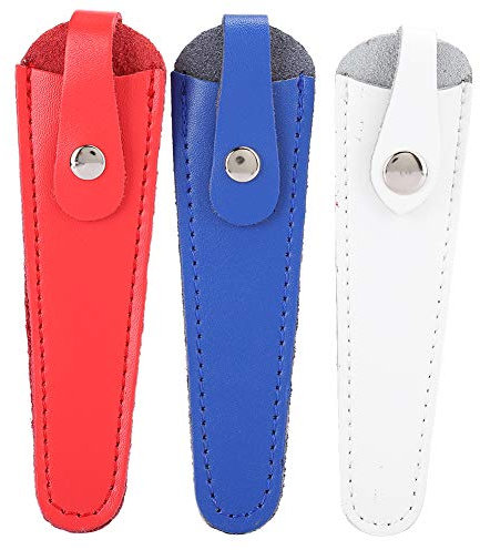 3Pcs Leather Scissors Case Bag,Professional Portable Hair Salon Scissors Holder Hairdressers' Shears Case