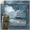 ARTland Wanddeko Wandtattoo selbstklebende Vinylfolie 50x50 cm Meer Küste Maritim Schiff Segelschiff Möwe Leuchtturm Sturm Wolken T6DA