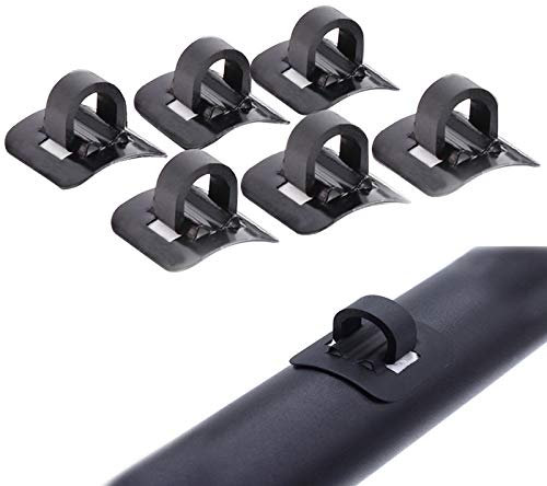 Amacoam Set Fahrrad C-Clip Kabelführung Fahrrad Rotierende Rotierenden Haken MTB Fahrradrahmen C Schnalle Bremskabel Bremskabelführung Langlebig Klebrig für Fahrräder Mountainbikes Falträder 6 Stücke
