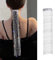 Tasseled Strass Mode Haarspangen Haarschmuck Kopfschmuck Haarspange Zubehör für Mädchen Silber 39cm