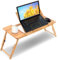 Table de Lit Portable, Tablette Réglable en Hauteur avec Tiroir, Table d'Ordinateur pour Lecture et Petit-déjeuner