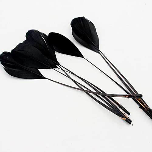 20/50/100Pcs Wedding White Goose Feathers Craft DIY Natural Feathers Plume Colored Party Christmas Decoration 13-18cm-black,20 Pcs