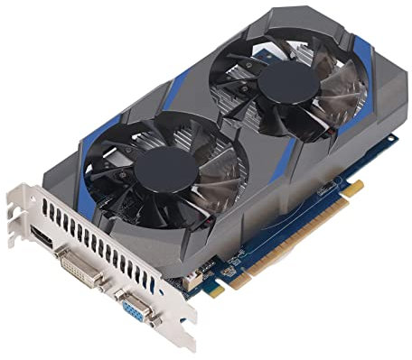 ASHATA GTX 750TI 2GB GDDR5 128Bit Gaming Graphics Card, Dual Cooling Fans PCI Express 3.0 x 16 Graphics Card with DVI VGA HDMI Interface, Low Noise Computer Video Graphics Card