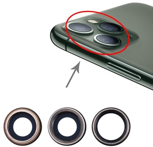 High-Tech Place 3 Lunette arrière de caméra PCS avec Cache d Objectif pour iPhone 11 Pro / 11 Pro Max