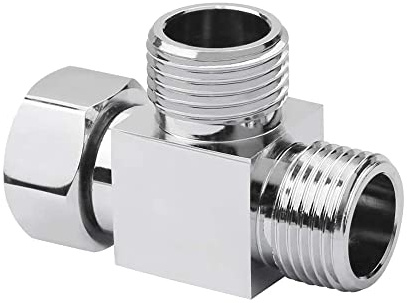 SagaSave G1/2 3-Wege Duschventil, Kupfer, Silber, Y-Form/Würfel, Handbrause/Sitzwannenschlauch, Küchenarmatur/Waschbecken/Dusche