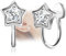 Star Non-Piercing Ohrringe - Sterling Silber Hypoallergene Sterne Ohrmanschetten Knorpel Ohrringe Cubic Zirkonia Clip auf Ohrringe Einfache minimalistische Ohrringe für Frauen Mädchen Teenager