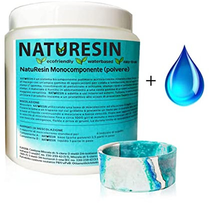 Resin Pro ® NatuResin - 5 kg Einkomponenten-Harz - Mineralharz auf Wasserbasis - zur Herstellung von Accessoires und Objekten