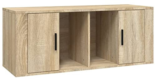 vidaXL TV Cabinet Living Room Furniture Sideboard Entertainment Centre TV Console Media Unit HiFi Cabinet Sonoma Oak Engineered Wood