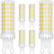 Klighten G9 LED Lampen, 9W Kaltes Weiß 6000K, G9 LED Birne Leuchtmittel Glühbirnen, Nicht Dimmbar AC 220-240V, 360 Grad Winkel, 6er Pack