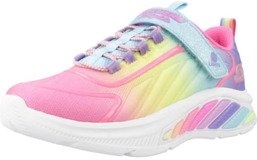 Skechers Mädchen Sneaker, türkisfarbenes Mesh/Multi Trim, 35 EU, Türkis Mesh Multi Trim, 35 EU