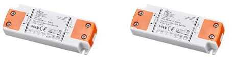 Goobay 30005 LED Trafo 230V auf 12V LED Spot 12V Transformator 15W Gesamtlast LED Treiber 12V DC Gleichspannung LED Driver 12V Trafo kein Flackern (Packung mit 2)