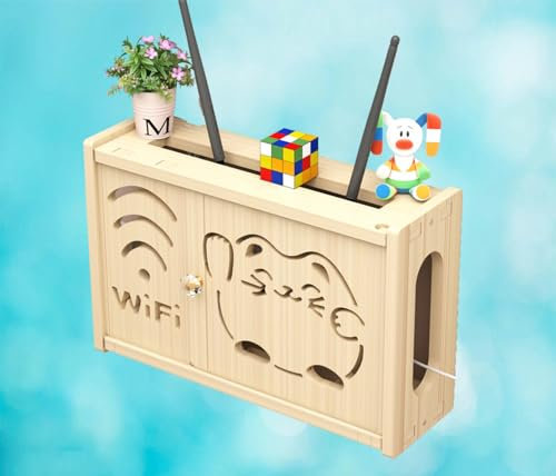 Caja WiFi Router Rack de Pared, Soporte Mini Rack para Router, B-36x24cm