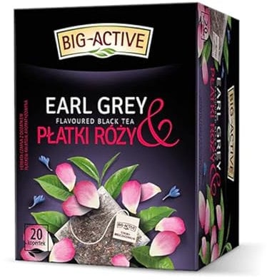 Big-Active Black Tea Earl Grey & Rose Petals Herbal Tea Natural Pure And Refreshing Herbal Fruit Infusion Herbapol