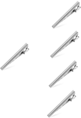 AOKWAWALIY 5 Pièces Pinces À Cravate Pince À Cravate Barre De Cravate Régulière Barre De Cravate En Pince À Cravate Pour Hommes Costume D'Affaires Barre De Cravate Pince À Cravate En