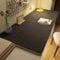 HJGUI Große Schreibtischunterlage, Tischschutz, Ledertischdecke für Zuhause, leicht zu reinigen, wasserdicht, Teeuntersetzer, rutschfest, Gamer-Tastatur-Mauspad, schwarz, 50 x 80 cm