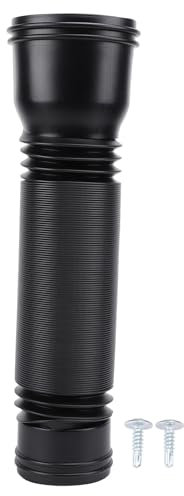 Regenrinnen-Fallrohrverlängerung, Flexible, Ausziehbare PE-Ablaufverlängerung für Villa Im Freien, Rund (Schwarz)