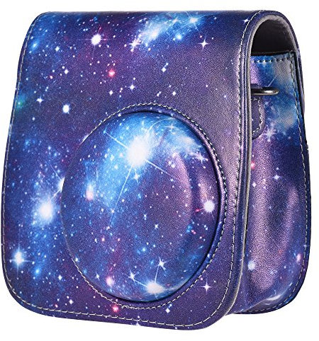 Custodia protettiva in PU per fotocamera istantanea con cinghia per Fujifilm Instax Mini 8+/8s/8/9, Multicolore, 3