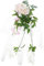 COSMEVIVI Elegante Hochzeit Stuhl Hochzeit Kirchenbank künstliche Stuhl zurück Blumen