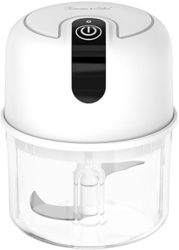 Rosenstein & Söhne Multizerkleinerer: Kompakter Akku-Zerkleinerer & Mini-Mixer, USB, 200 ml, 1.200 mAh (Gemüseschneider, Knoblauch Zerkleinerer elektrisch, Gewürzmühle)