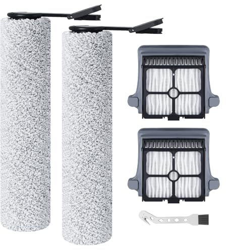Fixbetter Ricambi per Tineco Floor One S6 / Floor One S7 PRO Aspirapolvere Senza Fili Intelligente (2 Spazzole a Rullo + 2 Filtri HEPA + 1 Spazzola di Pulizia)
