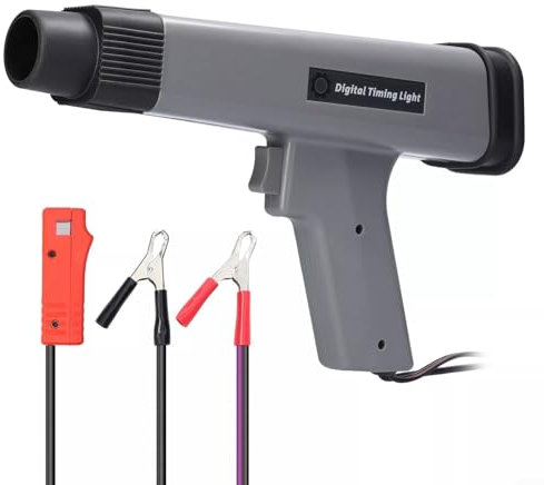 JGmotorfi Motor Timing Light 12V Induktive Stroboskop-Zündung Timing Tool mit Digitalanzeige für Autos Motorräder Boote Flugzeuge Rasenmäher