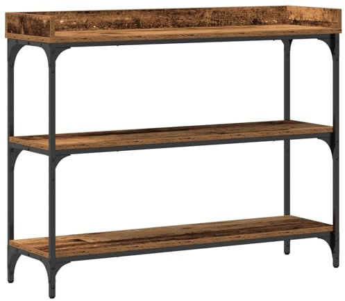 vidaXL Table Console Bois Ancien 100x30x80 cm Bois Ingénierie et Acier