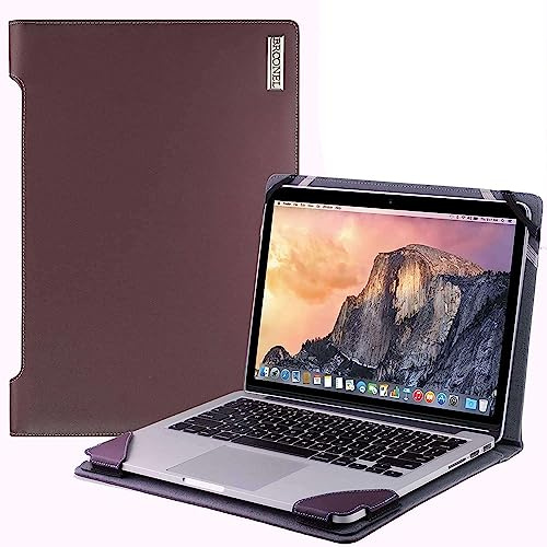 Broonel - Série Profile - Etui Violet en Cuir De pour Ordinateur Portable - Compatible avec Le Acer Chromebook 315 CB315-4H-C0JA 15.6'' Ordinateur Portable