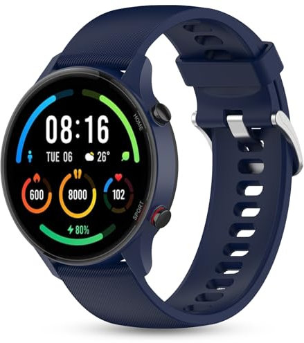 SenMore 22mm Bracelet en Silicone Compatibles avec Xiaomi Watch S1/S2/S3/S4/S1 Pro/S1 Active/2/2 Pro/Xiaomi Mi Watch Color Sport, Réglable Sport Replacement Bracelet pour Smartwatch.(No host)