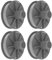 MUFUSHAN Bobine de fil 5307-20 compatible avec Gardena Art 9805, 9806, 9807,9808, 9809, 9827, 8846, 8847, 8848, 9870, 9872, 9874 - Diamètre : 1,6 mm/6,3 m Lot de 4