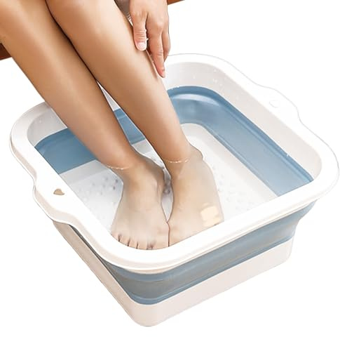 Bain de Pieds Pliable pour Piscine, Baignoire pour pieds avec picots de massage Bassin Antidérapant Pour Piscine Hors Sol Accessoires Pour Piscines Rincez Vos Pied Garde La PiscineS Propre, 42x38x17cm