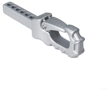 Anhängerkupplung Aluminium für 1/10 1/8 RC Crawler Scale Tow Hook passend für TRX4 SCX10 KM 60.5x10mm 22g Modellbau Offroad(silver)