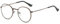 MIGOO Damen lichtundurchlässige brille retro runde metallrahmen runde brillen-raum-objektiv braun anti-blau-licht einheitsgröße