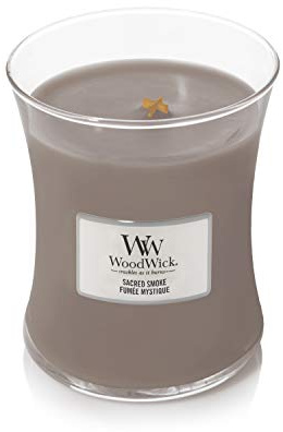 Woodwick Duftkerze, mittelgroß, Rauchgrau