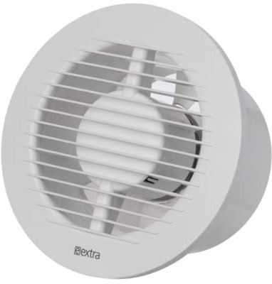 Europplast 125mm Bathroom Fan with Humidity Sensor and Timer - Round Front Extractor Fan - White
