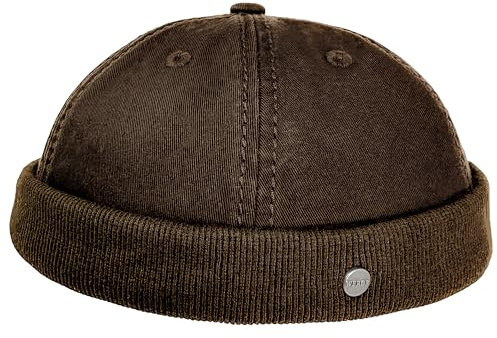 WEROR Herren Dockercap Dockermütze Fischermütze Hafenmütze Cap Mütze WEROR-281.1 (Einheitsgröße, Braun)