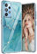 Handyhülle für Samsung Galaxy A52 A52s Hülle Silikon mit Marmor Glitzer Motive Galaxy A52 Case Hülle Slim Transparent Farbig Blumen Muster Kratzfest Anti-Gelb Schutzhülle für Samsung A52s 5G Hülle